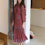 VESTIDO HOJAS CALDERO