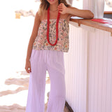 PANTALON DESFLECADO BLANCO