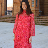 VESTIDO AINOA TUL FLORES