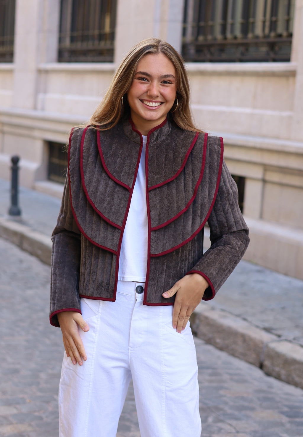 CHAQUETA PANA ALERON MARRON