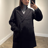 ABRIGO DOBLE PAÑO NEGRO