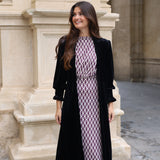 ABRIGO TERCIOPELO NEGRO