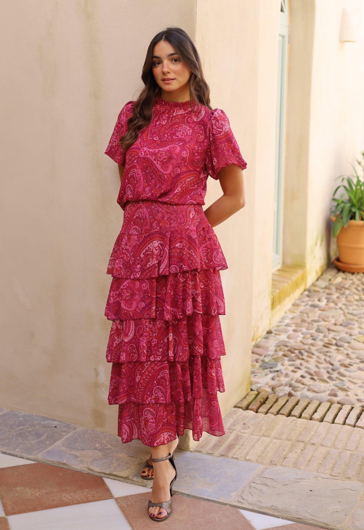FALDA ESTELA FUCSIA