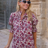 VESTIDO FLORES MANGA FAROL
