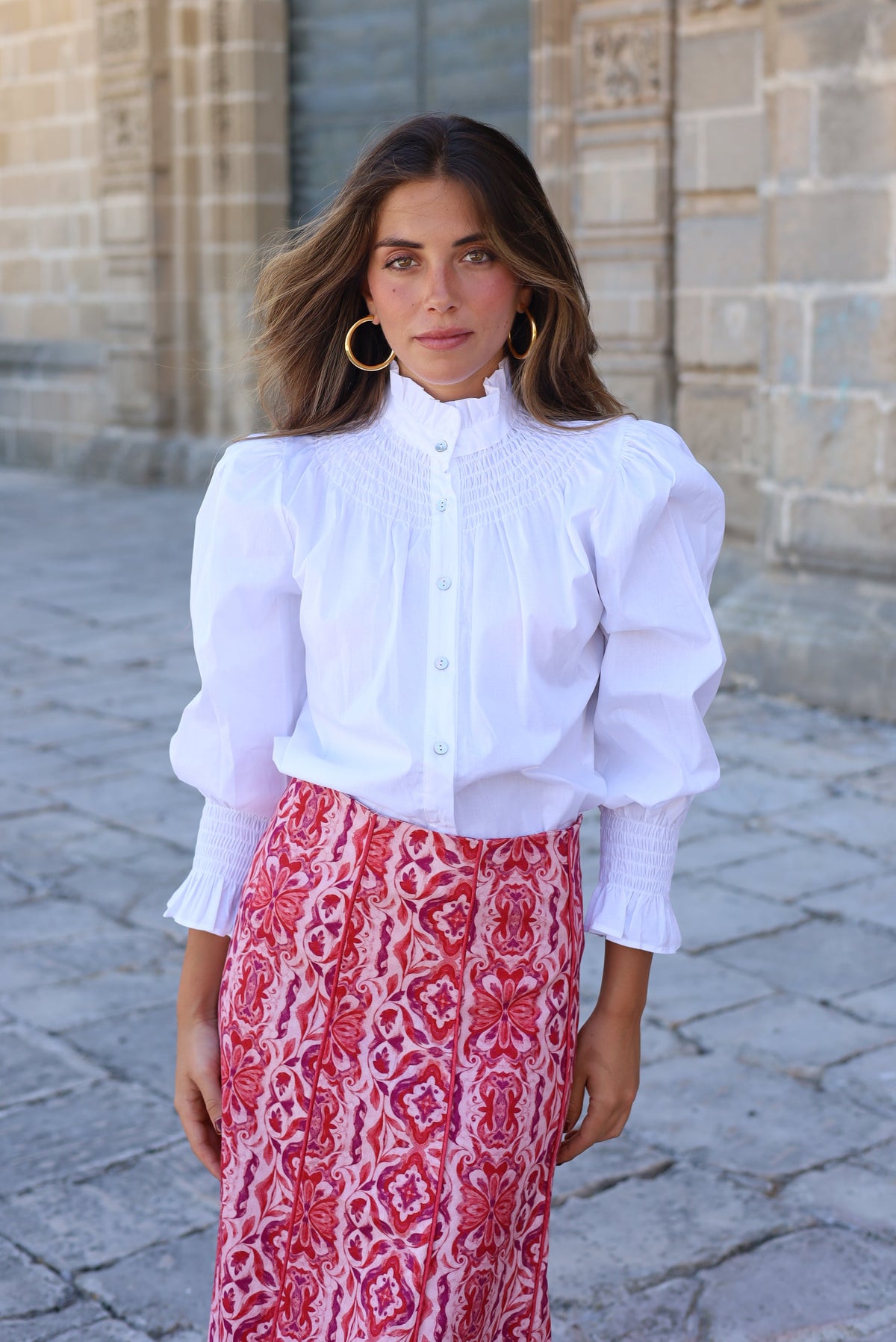 BLUSA CUELLO NIDO BLANCA