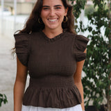 BLUSA NIDO FEZ MARRON