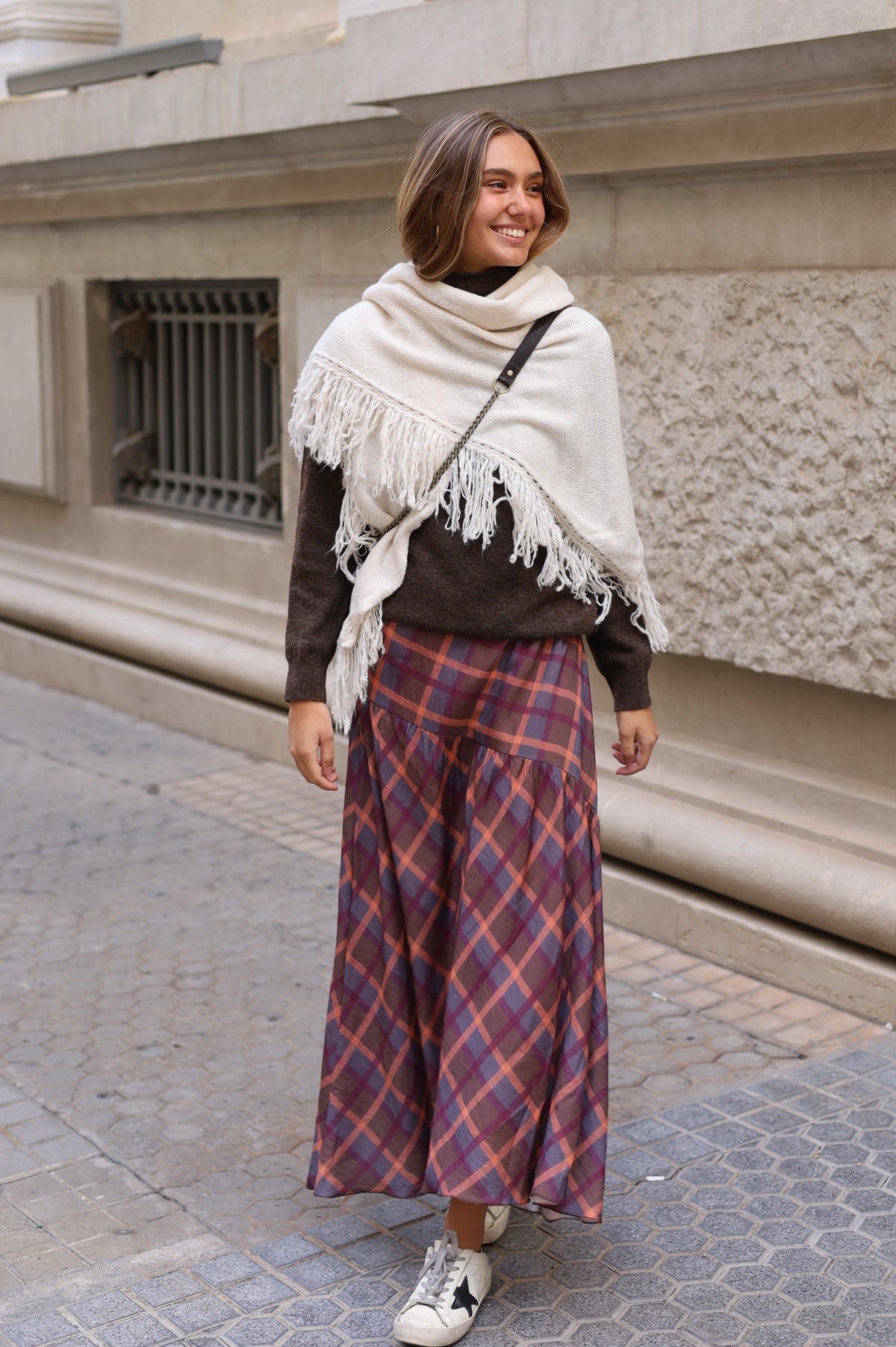 PONCHO FLECOS CRUDO