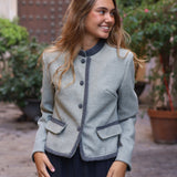 CHAQUETA SOFIA VERDE Y GRIS