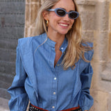BLUSA ALERON DENIM CLARO