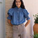 BLUSA MANGA FAROL DENIM