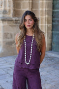 TOP PERFORADO BERENJENA