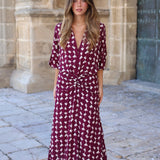 VESTIDO RONDA ROMBO MORADO