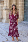 VESTIDO RONDA ROMBO MORADO