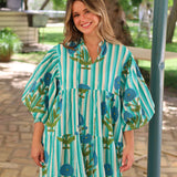 VESTIDO MENORCA INDIO TURQUESA