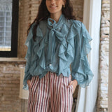 BLUSA OSUNA LAZO CELESTE