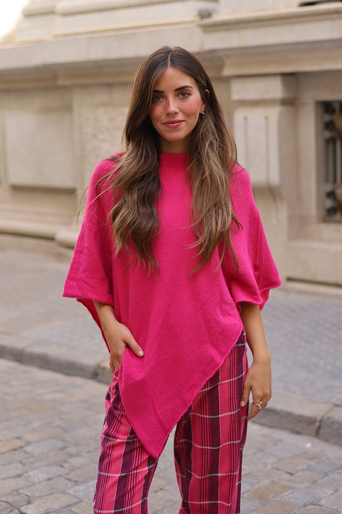 PONCHO MARTA FUCSIA