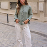 PANTALON VAQUERO ESTRELLA BLANCO