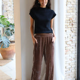 PANTALON ANCHO TERCIOPELO CAMEL