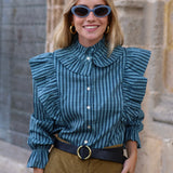 BLUSA CRISTINA PETROLEO