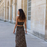 VESTIDO HALTER ANIMAL PRINT