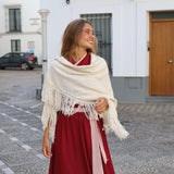 PONCHO FLECOS CRUDO