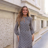 VESTIDO MARGARITAS NEGRO