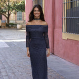 VESTIDO CELIA TUL AZUL