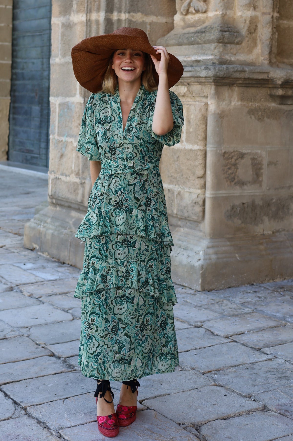 VESTIDO REGINA GASA VERDE