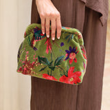 CARTERA TERCIOPELO VERDE