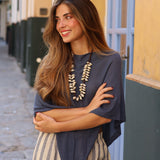 PONCHO PAULA AZUL