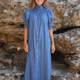 VESTIDO DENIM MANGA FAROL