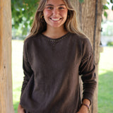 JERSEY PUNTO TACHAS MARRON