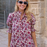 VESTIDO FLORES MANGA FAROL