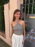 TOP LUREX ESTRELLAS NEGRO