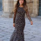 VESTIDO GODET TUL VERDE