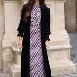 ABRIGO TERCIOPELO NEGRO