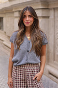 CHAQUETA MANGA CORTA GRIS