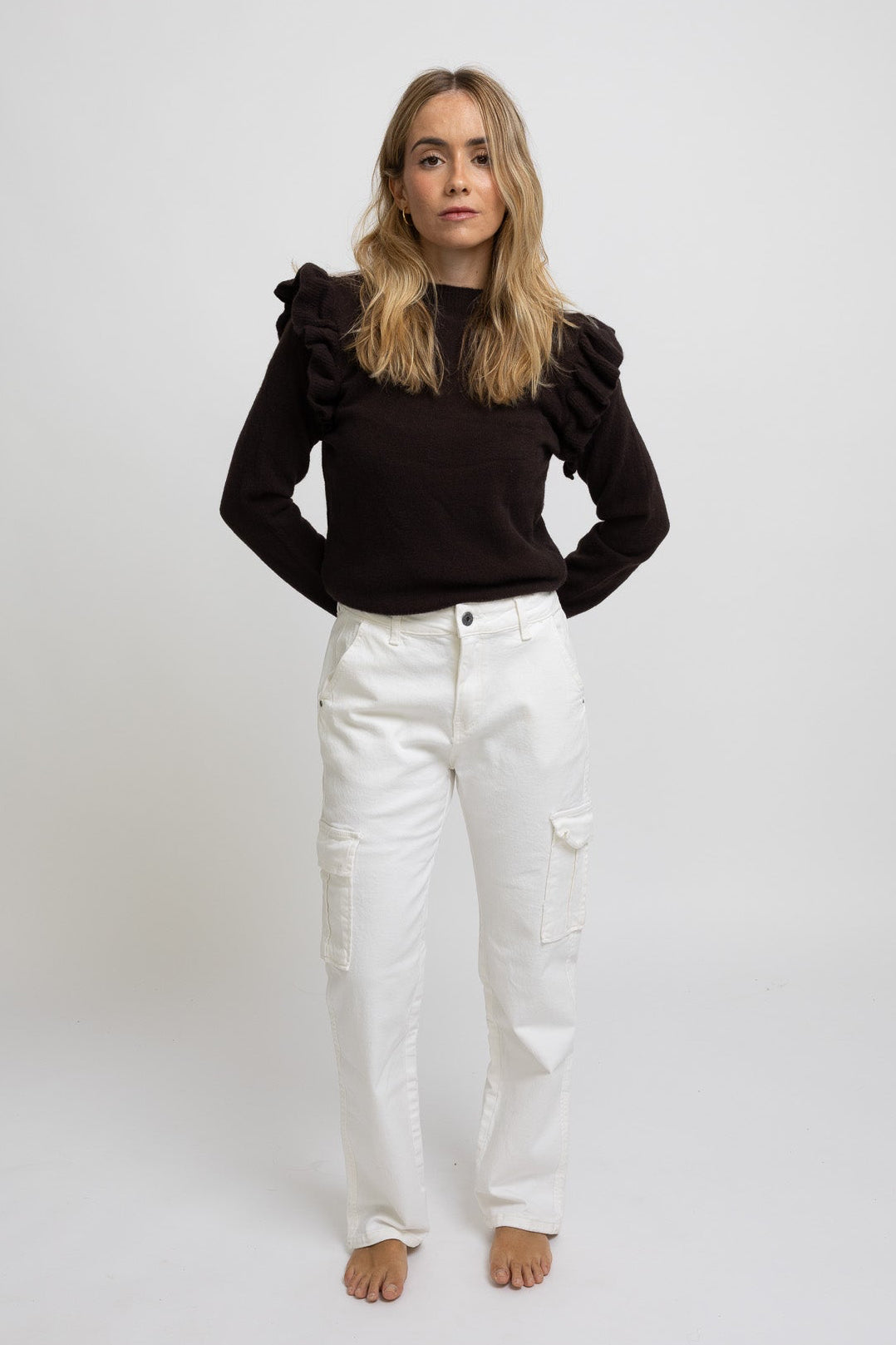 PANTALON CARGO BLANCO