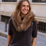 CUELLO PELO CORTO NATURAL OSCURO