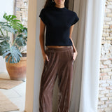 PANTALON ANCHO TERCIOPELO CAMEL