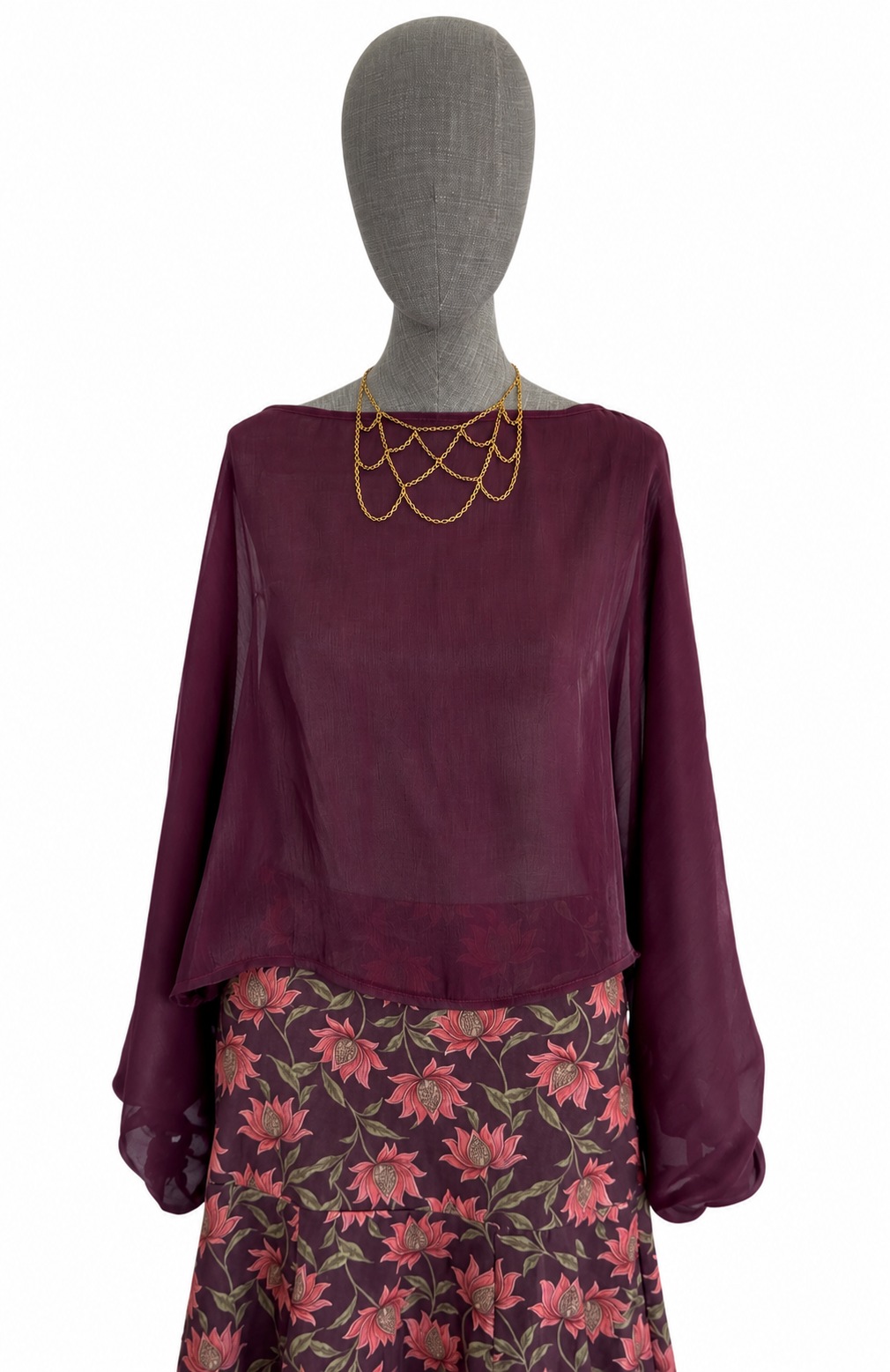 BLUSA CAPA BERENJENA