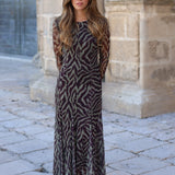 VESTIDO GODET TUL VERDE