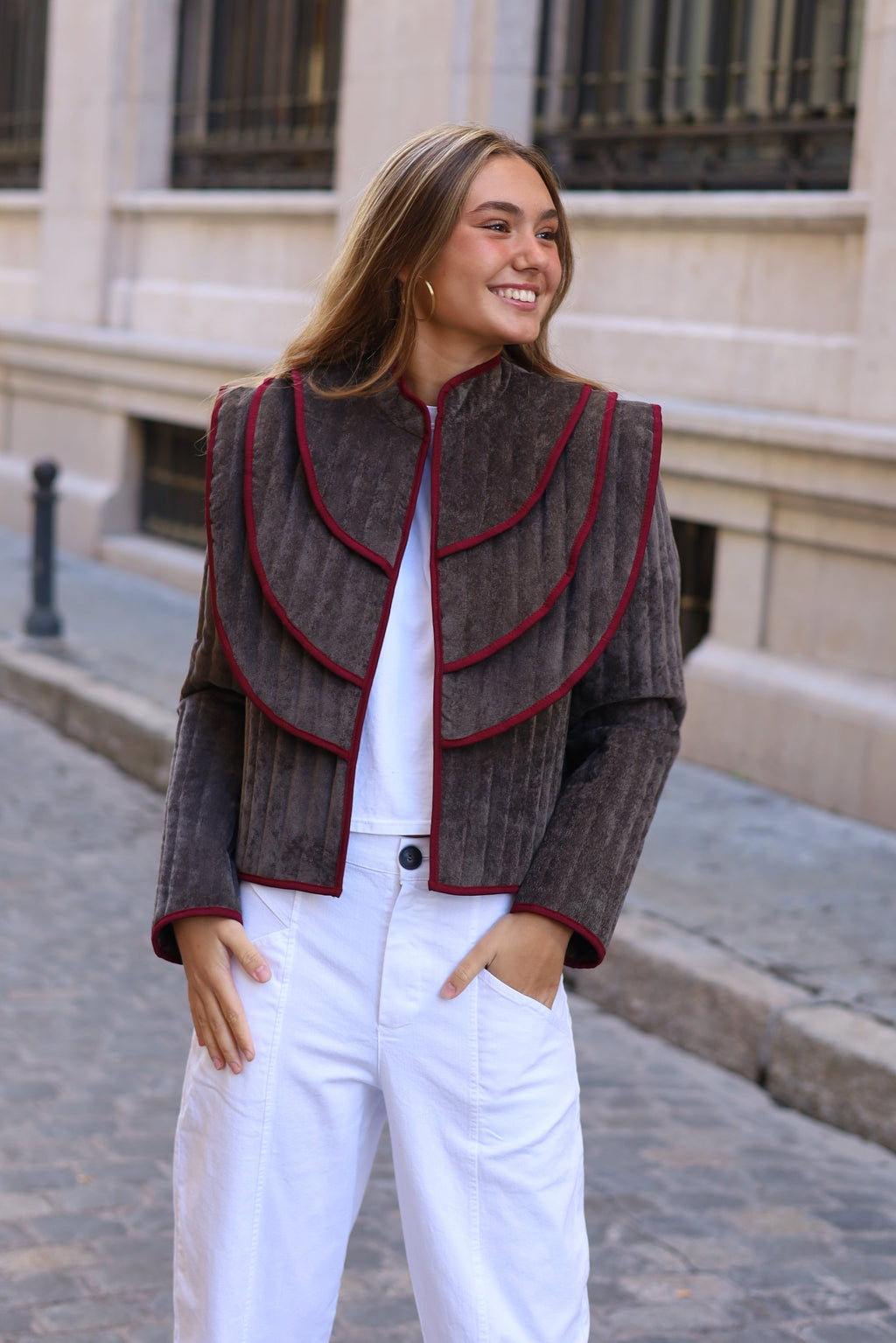 CHAQUETA PANA ALERON MARRON
