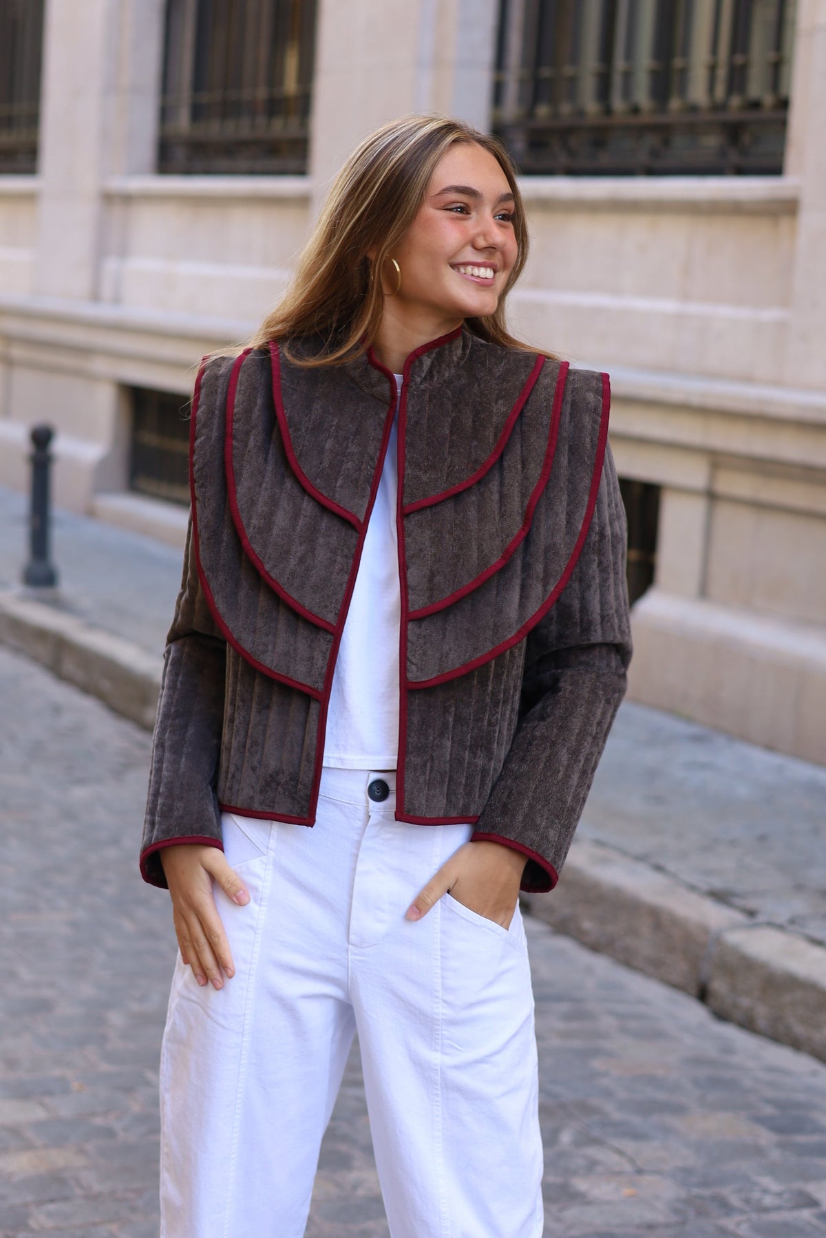 CHAQUETA PANA ALERON MARRON