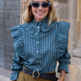 BLUSA CRISTINA PETROLEO
