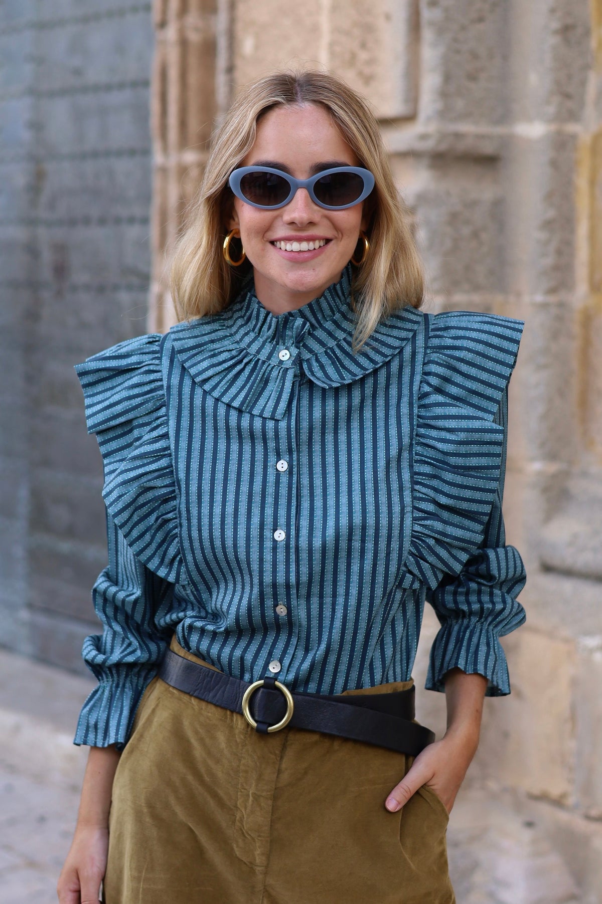 BLUSA CRISTINA PETROLEO