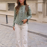 PANTALON VAQUERO ESTRELLA BLANCO