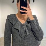 JERSEY CUELLO VOLANTE GRIS