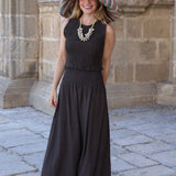FALDA CAPRI MARRON