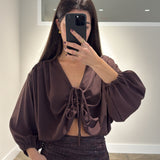 BLUSA MIAMI MARRON